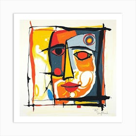 Abstract Face Art Print