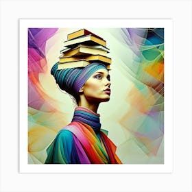 Surreal Symmetry of Beauty and Intellectual Balance Art Print