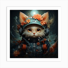 Cat In Space Art Print