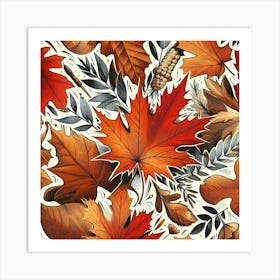 Autumn maple 3 Art Print