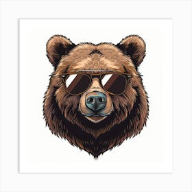 Bear In Sunglasses 9 Art Print