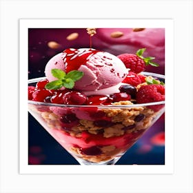 Ice Cream In A Glass Art Print