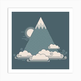 Cloud Mountain Square Art Print