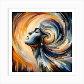 Abstract Of A Woman'S Head 2 Art Print