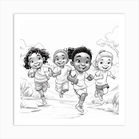 Children Running Art Print