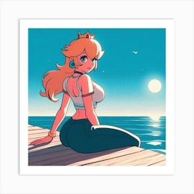 Peachy Butt by the beach Art Print