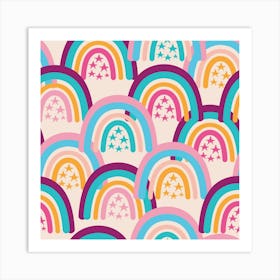 Colorful Fun Rainbows Art Print