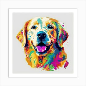 Golden Retriever Painting 6 Art Print