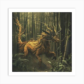 Qilin In The Forest Art Print