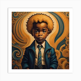 Boy In A Suit Art Print