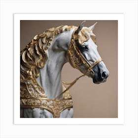 Gold Horse 1 Art Print