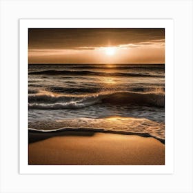 Sunset At The Beach 415 Art Print