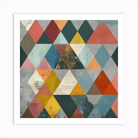 Geometric Triangles Canvas Print Art Print