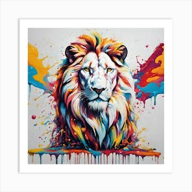 Colorful Lion Art Print