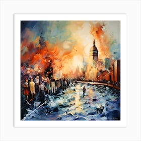 London Fire Art Print