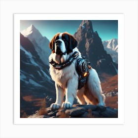 St Bernard 40 Art Print