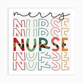 Merry Nurse Nursing Cute Health Worker Merry Christmas 2022 1 Art Print