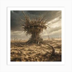 Dead Tree In The Desert 1 Art Print