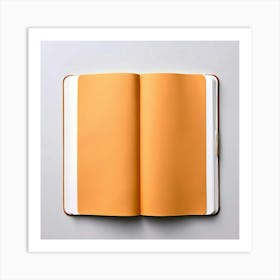 Mock Up Blank Pages Open Book Spread Unmarked Writable Notebook Journal White Clean Min (21) Art Print