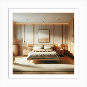 Minimalist Bedroom Art Print