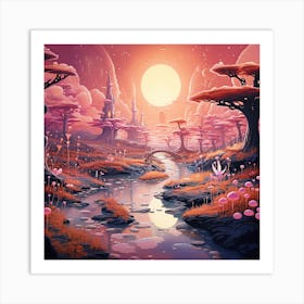 Beautiful fairytale world Art Print