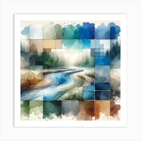 Abstract Watercolor Painting Art Print