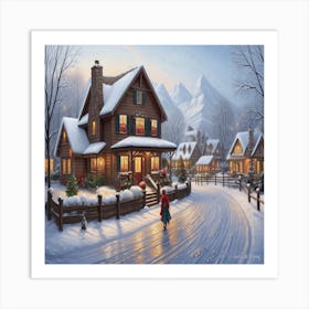 Christmas Village 4 Art Print