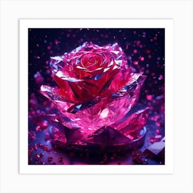 Saphire Rose Art Print