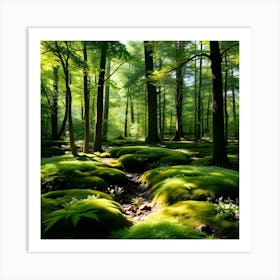 Mossy Forest 10 Art Print