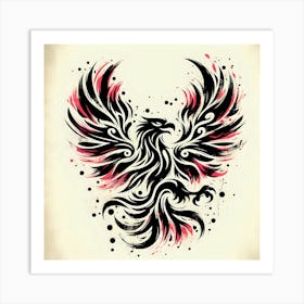 Phoenix Tattoo Design 1 Art Print