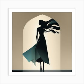 Silhouette Of A Woman 4 Art Print