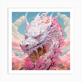 Sakura Dragon Art Print