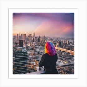 Rainbow City Art Print