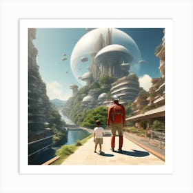 Futuristic Cityscape 218 Art Print