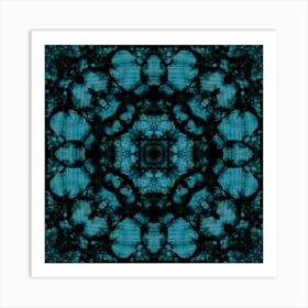 Abstract Pattern Dark Blue Indigo 3 Art Print