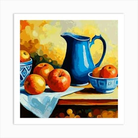 Still Life With Apples Art Print