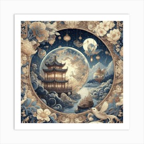 Chinese Moon Art Print