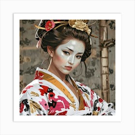 Creative Geisha Artwork 26 Art Print