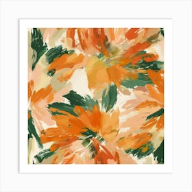 Orange Flowers 6 Art Print