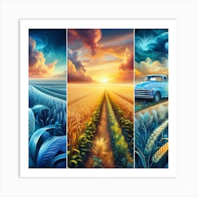 Sunset In The Countryside 1 Art Print