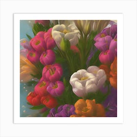 Alstroemeria Flowers 43 Art Print