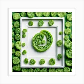 Green Spiral Art Art Print