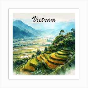 Vietnam Rice Terraces Art Print