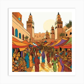 Marrakech Market Art Print