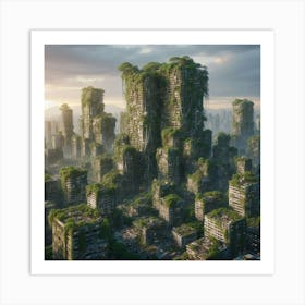 Futuristic Cityscape 1 Art Print