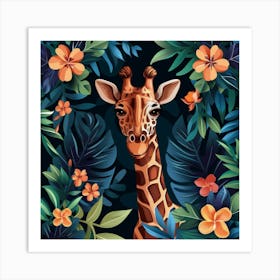 Jungle Giraffe (7) Art Print