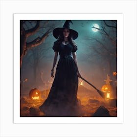 Halloween Witch Art Print