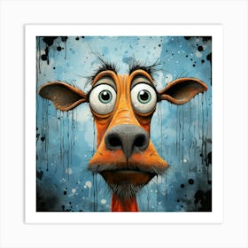 Cow With Big Eyes Art Print