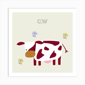 Cute cow print Art Print
