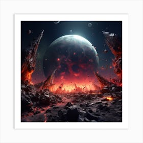 Space Landscape 4 Art Print